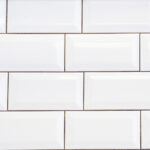 Super White Glossy Bevelled: Ceramic Tile 10.0x20.0