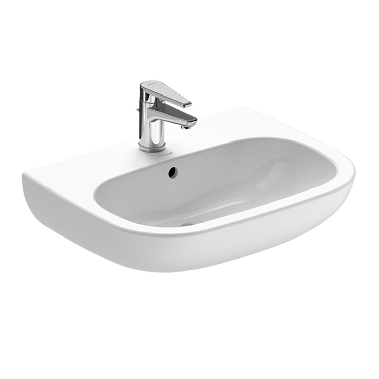 Duravit: D-Code: Washbasin, 1TH, 60cm, White #23106000002