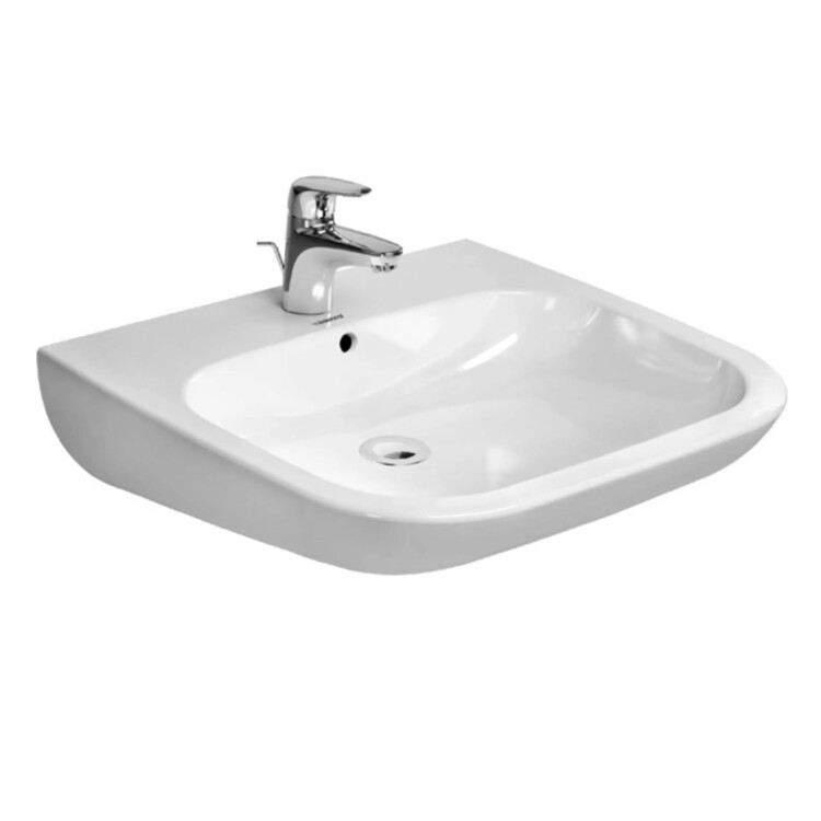Duravit: D-Code: Washbasin barrier free, 1TH, 60cm, White #23126000002