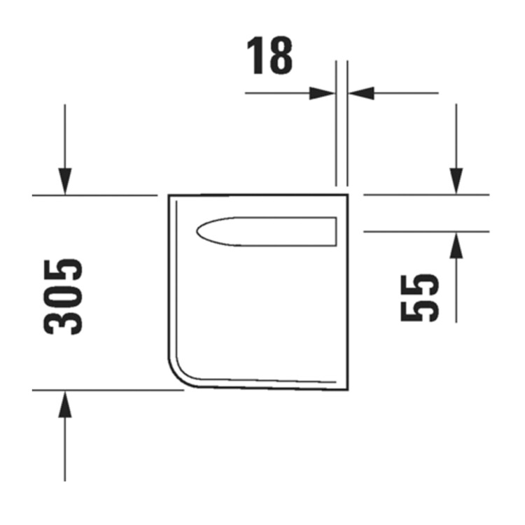 Duravit: D-Code: Semi-Pedestal for 60cm basin: White #08571800002