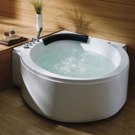 FSHN: Massage BathTub : 1600x1600x600mm : White #D-8162