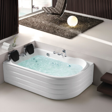 FSHN: Massage BathTub, Right : 1800x1200x620mm : White #D-3182R