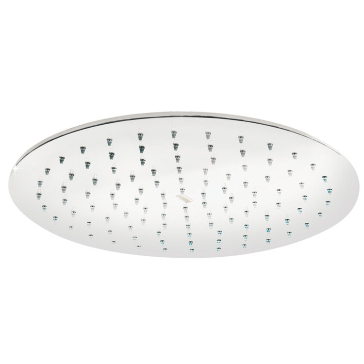 Stainless Steel Round Shower Head With Silicone Nozzle Anti Scaling; 30cm