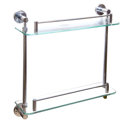 DALI: Double Bathroom Shelf, Glass: CP #TMA82L-38 1