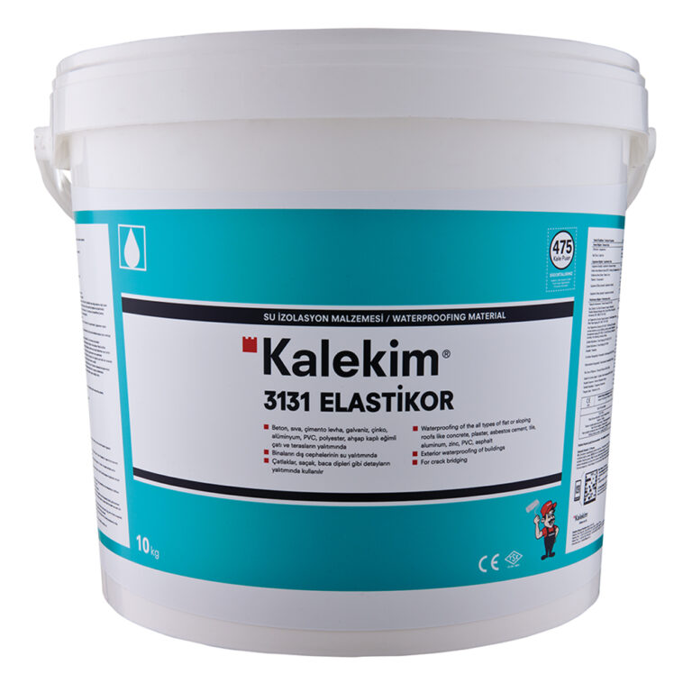 Kalekim: Elastikor 3131-800 Waterproofing Material: 20kg Pail- White 1