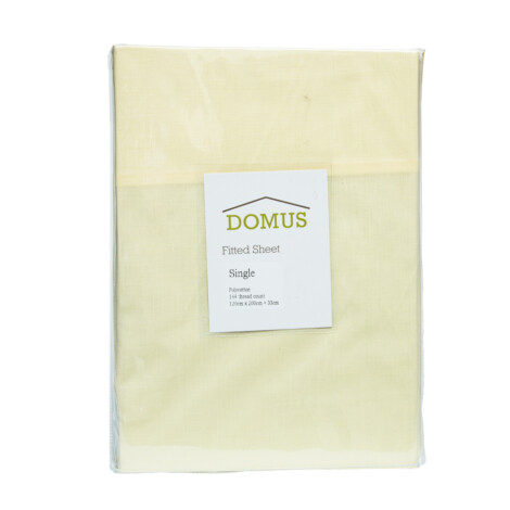 DOMUS: Polycotton Fitted Twin Bed Sheet: 144, 120x200cm 1