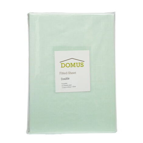 DOMUS: Polycotton Fitted Double Bed Sheet: 144, 150x200cm 1