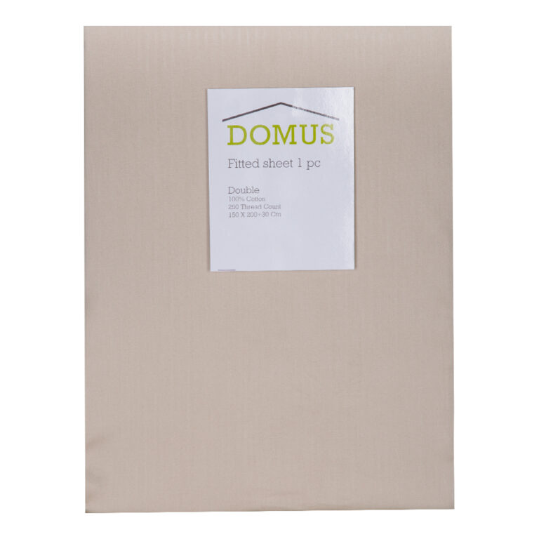 DOMUS: Fitted Double Bed Sheet, 250T 100% 1