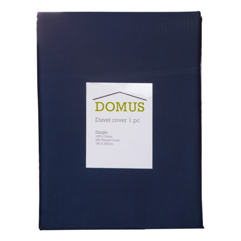 DOMUS: Duvet Cover: Single, 250Tc 100% Cotton: 160x220cm 1