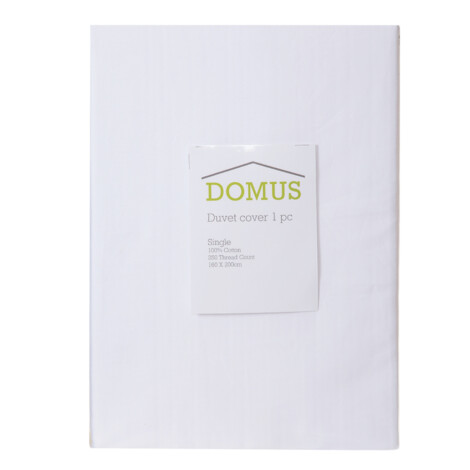 DOMUS: Duvet Cover: Single, 250 100% Cotton: 160×200 1