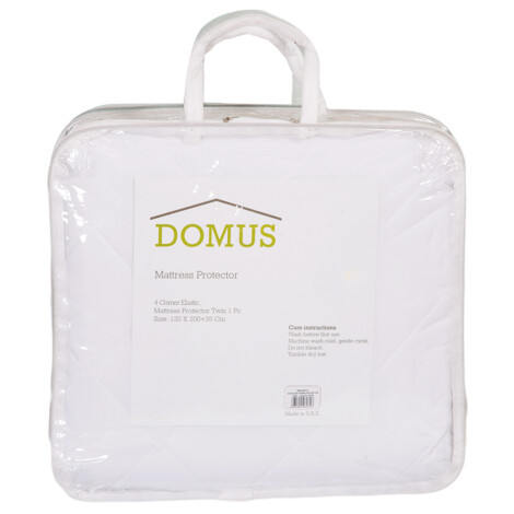 DOMUS: Twin Mattress Protector With Elastic Band; 1Pc 120×200+35cm 1