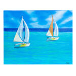 Oil Painting: Perahu Soger: 70x90x4cm Ref.102