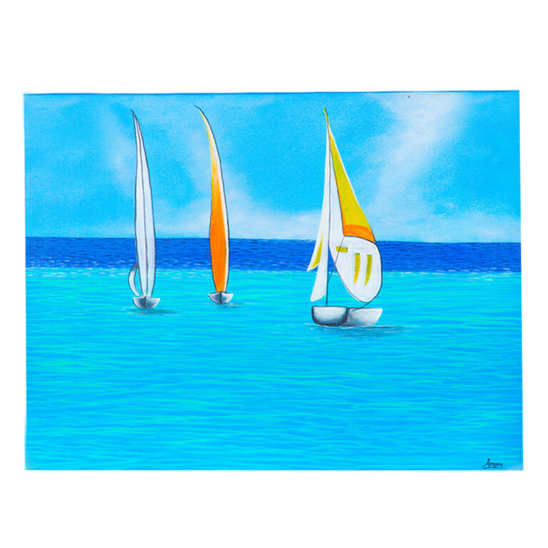 Oil Painting: Perahu Soger: 70x90x4cm Ref