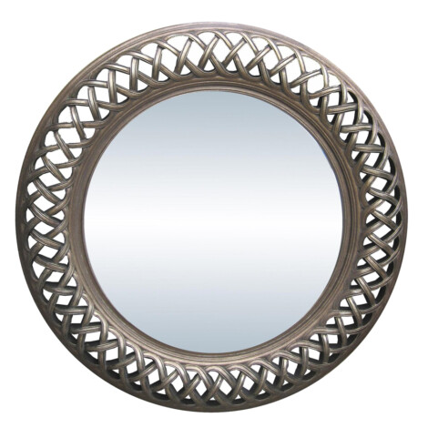 Decorative Round Wall Mirror With Frame: 116x116x7