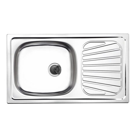 Tramontina: S/Steel Inset Kitchen Sink: SB/SD,78x43cm,+Wst #93840500 1