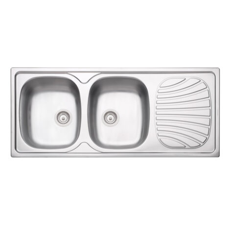 Tramontina: S/Steel Inset Kitchen Sink: DB/SD,116x50cm,+Wst #93880602 1