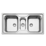 Tramontina: S/Steel Inset Kitchen Sink: 2.5B, 100x50cm, + Wst #93830123