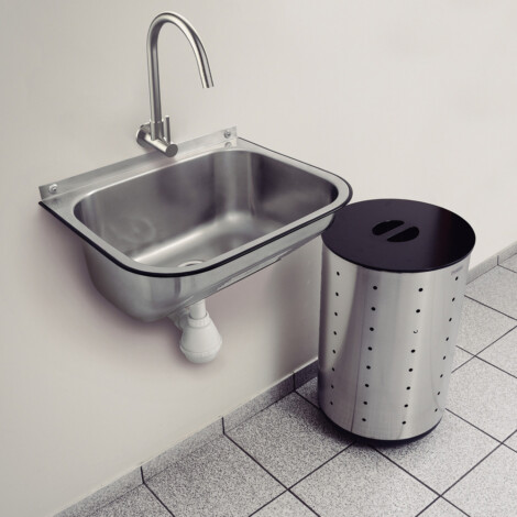 Tramontina: S/Steel Wall-Type Laundry Sink With Brackets: SB, 50x40cm, + Wst #94401107