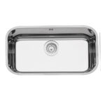 Tramontina: S/Steel Rectangle Under Counter Wash Basin : Single Bowl +Waste , 34x56cm#94024203