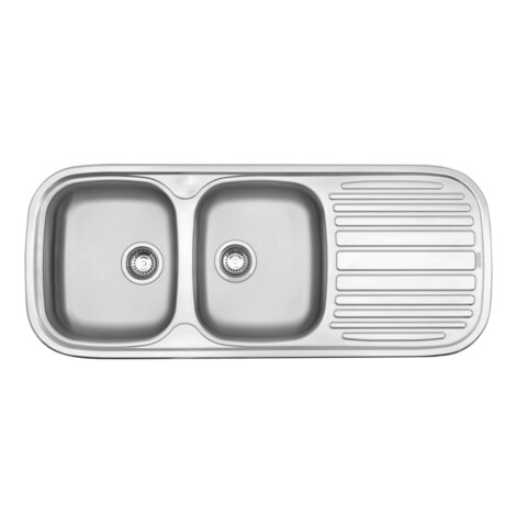 Franke: Quinline:SS Kitchen Sink With Waste: DB/SD 120x50cm#QLX621-120/1120001/1120135 1
