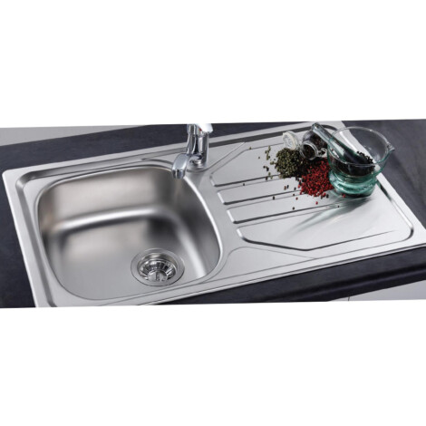 Franke: Nouveau: SS Kitchen Sink With Waste: SB/SD 80X46cm #NVN611/1120001/302021