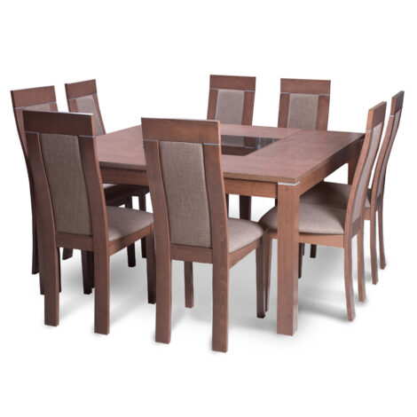 Dining Table +8 Side Chairs, MerlotBeech/Golden Honey 1