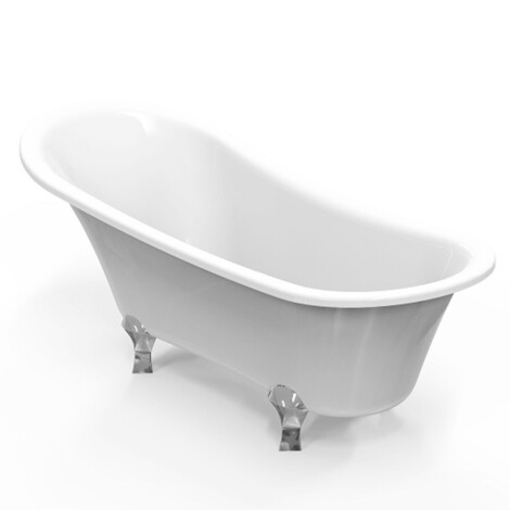 Freestanding BathTub: (176x74x72)cm: White 1