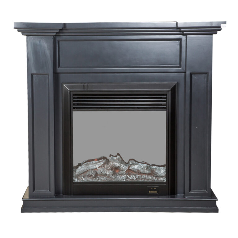 Decorative Fire Place + Heater: (120×32)cm, Dark Grey 1