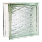 Clear Lozenge: Glass Block (19.0x19.0x8.0)cm