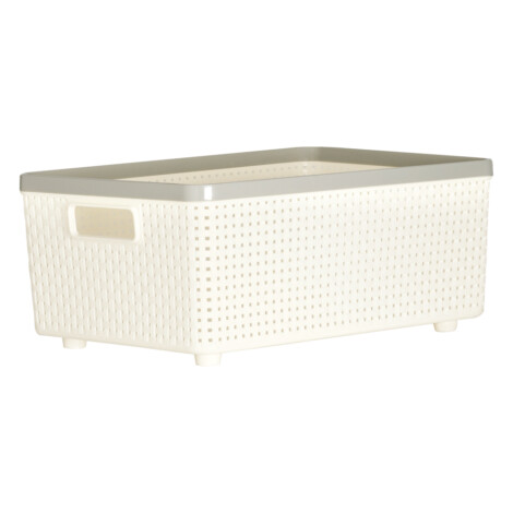 Sann Storage Basket- Large, Soft Cream/Grey 1