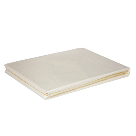 Domus: Flat Single Bed Sheet, 250T 100% Cotton: (180×240)cm, Ivory 1