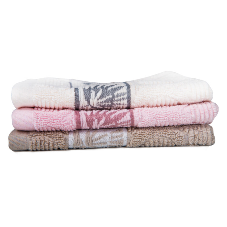 Face Towel Forest Design (33x33)cm, Pink