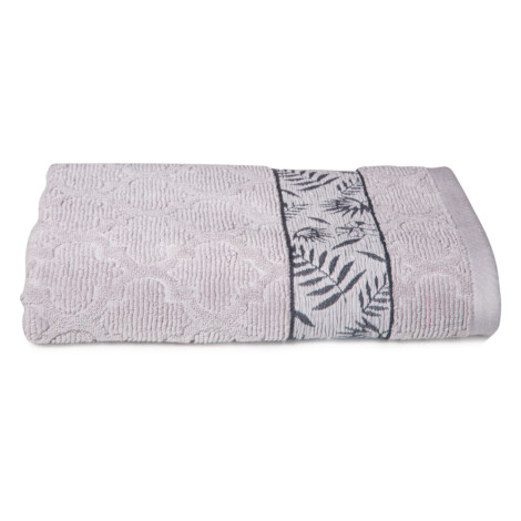 Bath Towel, Forest Design: (70×140)cm, Grey 1