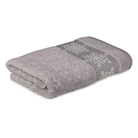 Flake Bath Towel: (70x140)cm, Grey