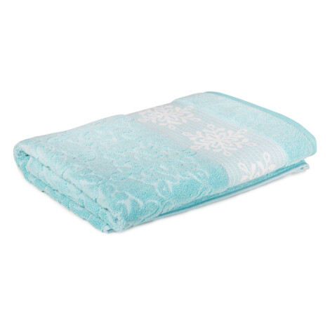 Flake Bath Towel: (70x140)cm, Light Blue