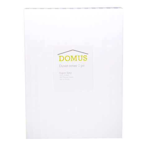 Domus: Duvet Cover: Super King  250 100% Cotton Stripe: (260×270)cm 1