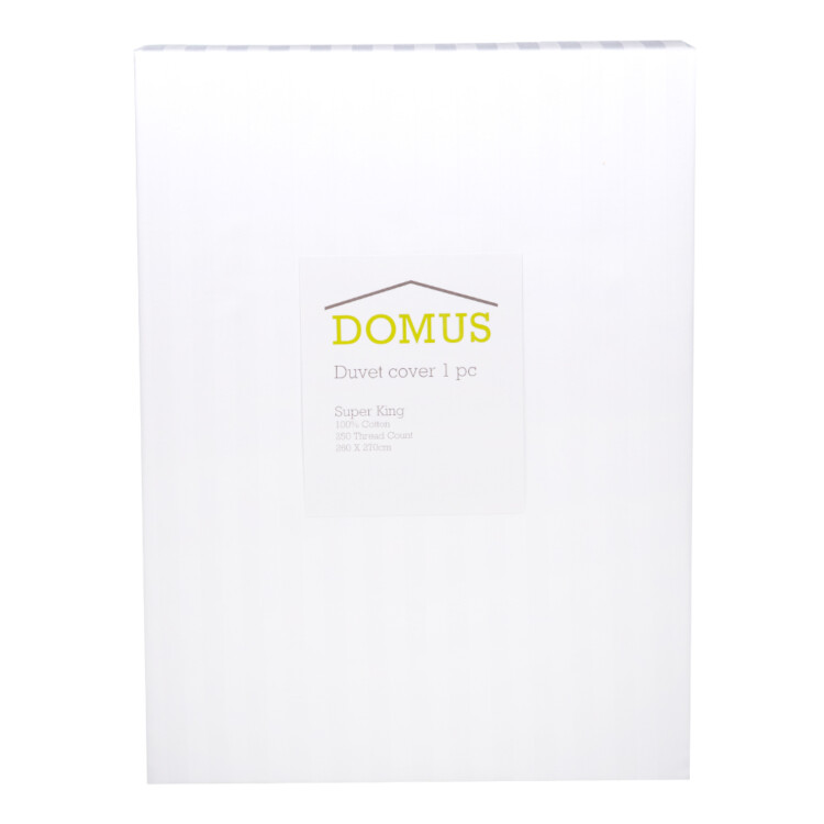 Domus: Duvet Cover: Super King  250 100% Cotton Stripe: (260x270)cm