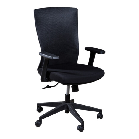 Mid Back Office Chair: Mesh, Black 1