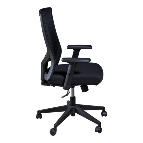 Mid Back Office Chair: Mesh, Black