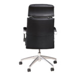 High Back Office Chair: PU/Chrome, White