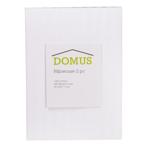 Domus: Pillow Case Set: 2pc, 250TC-100% Cotton: 1