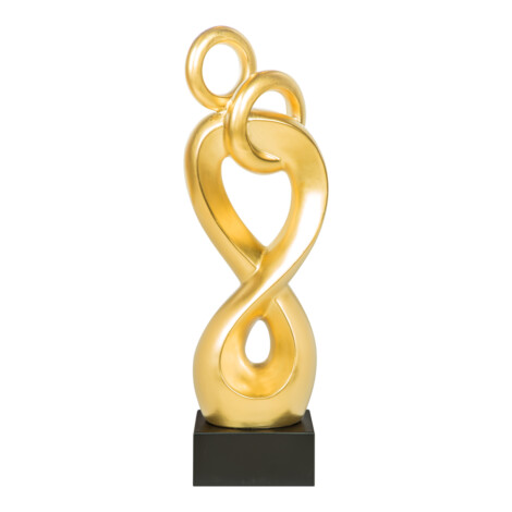 Domus: Abstract Sculpture With Base, Gold/Black; 28