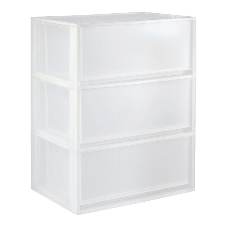 Modular Storage Cabinet, 3-Drawers, White