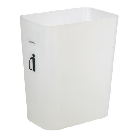 Printed Rectangle Trash Can; 18Lts, White/Grey 1