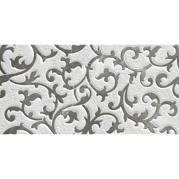 5266 HL D: Ceramic Tile (30.0x60.0)cm, Cream/Grey patterned