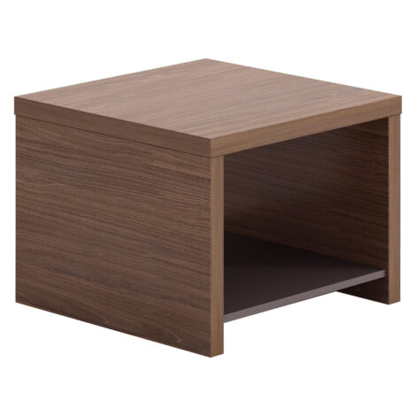 Cube Shaped Office Coffee Table: (60x60x65)cm, Brown Oak/Brown 1
