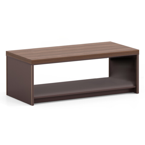 Office Coffee Table with Open Underside: (120x60x65)cm, Brown Oak/Brown 1
