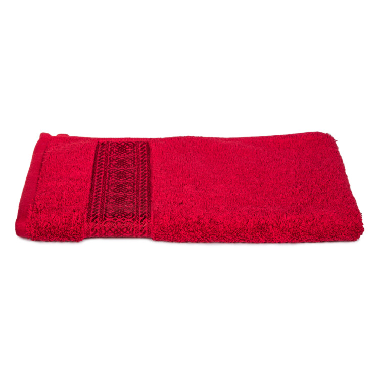 Arabes Hand Towel: (41x66)cm, Burgundy