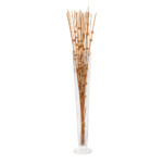 Winston: Decoration; Bamboo Stick With Wooden Pearl, 30 Stems Bunch, Light Brown