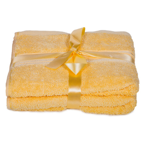 Royale: Plain Hand Towel Set- 2pcs: (41×66)cm, Gold 1